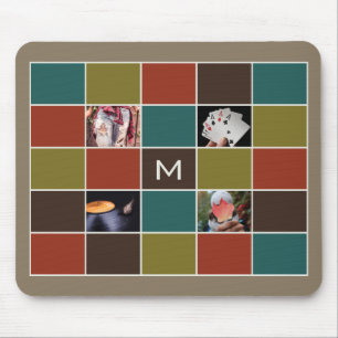 UW FOTO'S EN MONOGRAM aangepaste mousepad Muismat