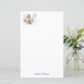 Uw foto's en namen in blauw script (Staand voorkant)