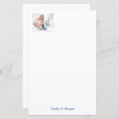 Uw foto's en namen in blauw script (Voorkant / Achterkant)