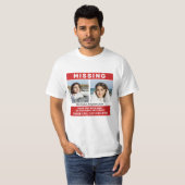 UW Foto's en tekst "MISSING PERSON" T-shirt (Voorkant volledig)