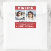 UW Foto's en tekst "MISSING PERSON" Vierkante Sticker (Tas)