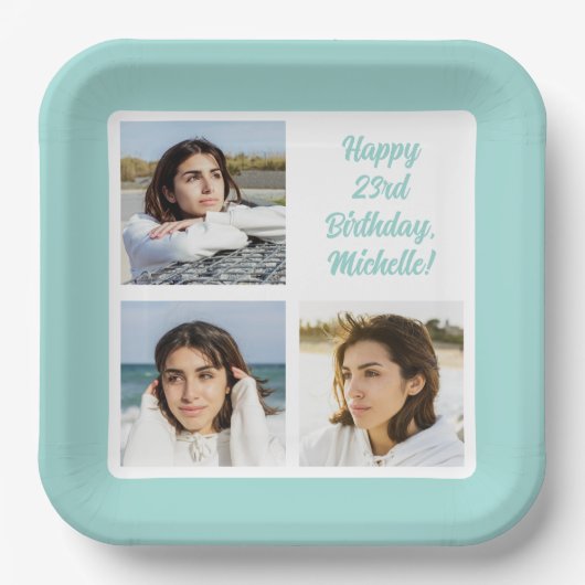 UW foto's en tekst Papieren Bordje (Voorkant)