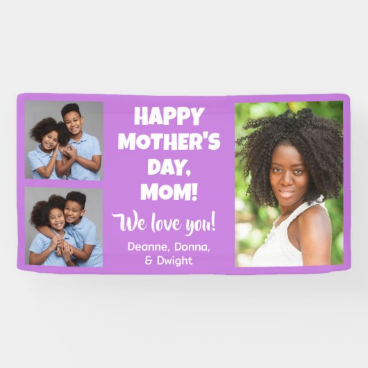 Uw foto's en tekst spandoek (Horizontaal)