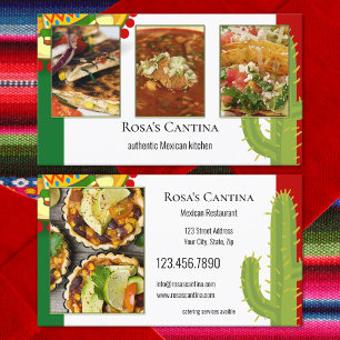 Uw foto's Mexicaanse restaurant Catering Services Visitekaartje