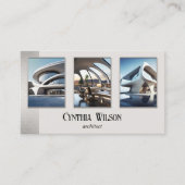 Uw foto's Moderne Tan Metallic Architect Visitekaartje (Voorkant)