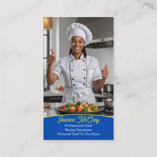 Uw foto's Restaurant Chef Catering Services Visitekaartje (Achterkant)