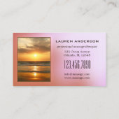 Uw foto's Roze massage Therapistische Visitekaartj Visitekaartje (Achterkant)