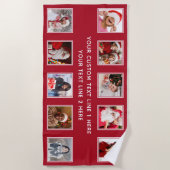 UW FOTO'S & TEKST aangepaste badhanddoek (Voorkant)