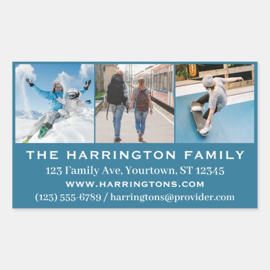 UW foto's, tekst en kleur aangepaste stickers (Voorkant)