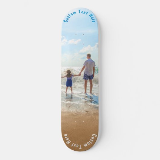 Uw fotoskateboard met aangepaste tekstnaam skateboard (Voorkant)