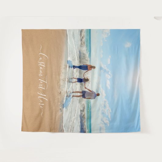 Uw Fotowandtapijt met aangepaste tekst gepersonali Wandkleed (Voorkant (horizontaal))