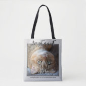 Uw Funny Photo Cat in de Bag Canvas tas (Voorkant)