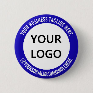 Uw Gebrandmerkte Logo Sociale Media Promotieknop Ronde Button 5,7 Cm