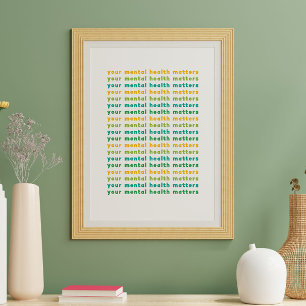 Uw geestelijke gezondheid is belangrijk poster