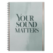 Uw geluid is belangrijk, optie 3 notitieboek (Voorkant)