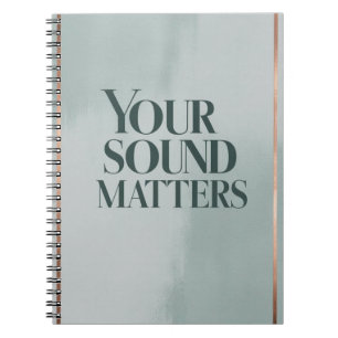 Uw geluid is belangrijk, optie 3 notitieboek