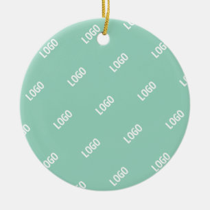 Uw geüploade afbeelding of logo getegeld Licht T Keramisch Ornament