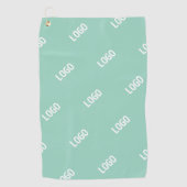 Uw geüploade Afbeelding of Logo tegelt | Licht Bla Golfhanddoek (Voorkant)