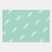 Uw geüploade Afbeelding of Logo tegelt | Licht Bla Inpakpapier Vel (Voorkant)