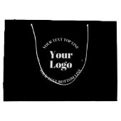 Uw geüploade bedrijfslogo of ander ontwerp groot cadeauzakje (Achterkant)