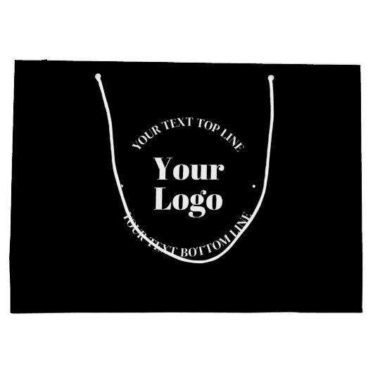Uw geüploade bedrijfslogo of ander ontwerp groot cadeauzakje (Achterkant)