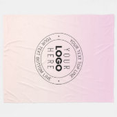 Uw geüploade Logo | Bewerkbare circulaire tekst Fleece Deken (Voorkant (Horizontaal))