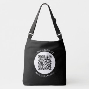 Uw geüploade QR-code Bewerkbare tekst en kleuren Crossbody Tas