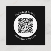 Uw geüploade QR-code | Bewerkbare tekst en kleuren Informatiekaartje (Voorkant)