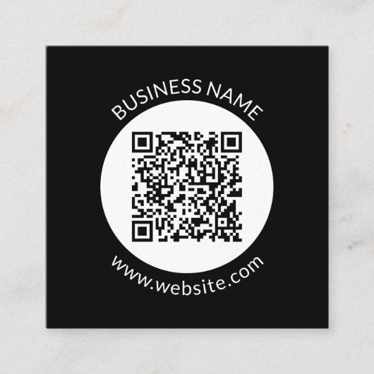 Uw geüploade QR-code | Bewerkbare tekst en kleuren Informatiekaartje (Voorkant)