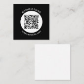 Uw geüploade QR-code | Bewerkbare tekst en kleuren Informatiekaartje (Voorkant / Achterkant)