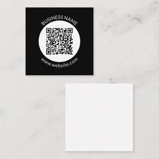 Uw geüploade QR-code | Bewerkbare tekst en kleuren Informatiekaartje (Voorkant / Achterkant)