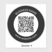 Uw geüploade QR-code | Bewerkbare tekst en kleuren Sticker (Vel)