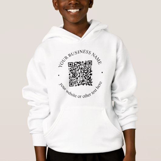 Uw geüploade QR-code plus bewerkbare circulaire te (Voorkant)