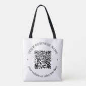 Uw geüploade QR-code plus bewerkbare circulaire te Draagtas (Achterkant)