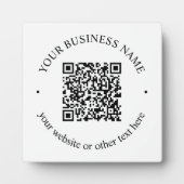 Uw geüploade QR-code plus bewerkbare circulaire te Fotoplaat (Voorkant)