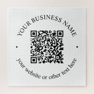 Uw geüploade QR-code plus bewerkbare circulaire te Legpuzzel