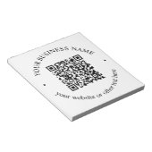 Uw geüploade QR-code plus bewerkbare circulaire te Notitieblok (Schuin)
