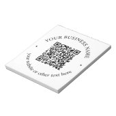 Uw geüploade QR-code plus bewerkbare circulaire te Notitieblok (Gedraaid)