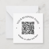 Uw geüploade QR-code plus bewerkbare circulaire te Notitiekaartje (Voorkant)