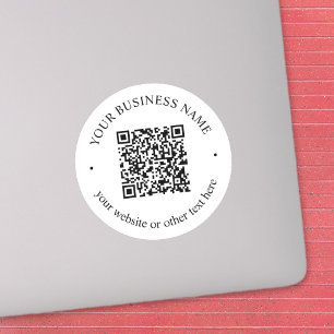 Uw geüploade QR-code plus bewerkbare circulaire te Sticker