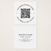 Uw geüploade QR-code plus bewerkbare circulaire te Vierkante Visitekaartjes (Voorkant /achterkant)