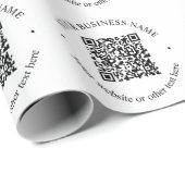 Uw geüploade QR-code plus bewerkbare cirkelvormige Cadeaupapier (Rol Hoek)