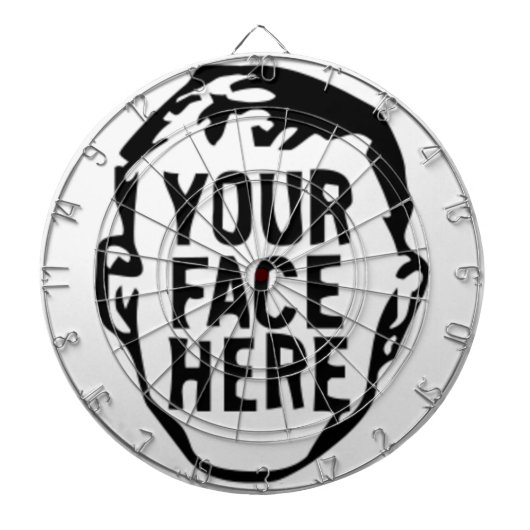 Uw gezicht hier dartboard dartbord (Voorkant)