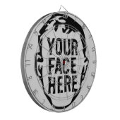Uw gezicht hier dartboard dartbord (Voorkant Links)