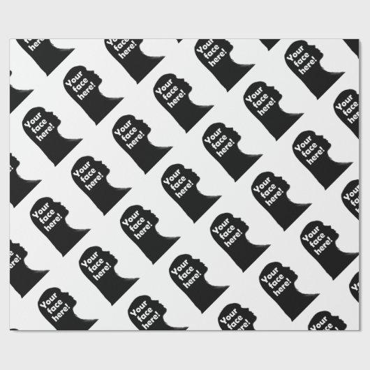 uw gezicht hier-exemplaar cadeaupapier (Vlak)