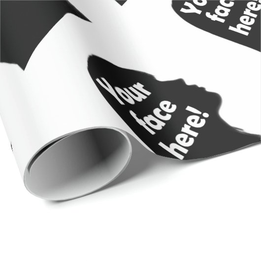 uw gezicht hier-exemplaar cadeaupapier (Rol Hoek)