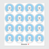 Uw gezicht in Cirkelsticker set Sticker (Vel)