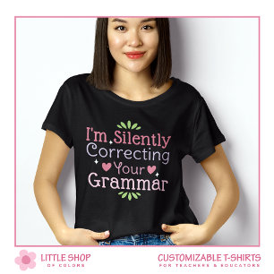 Uw grammatica corrigeren Aanpasbare leraar T-shirt