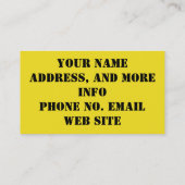 UW GROEPSNAAM VISITEKAARTJE (Achterkant)