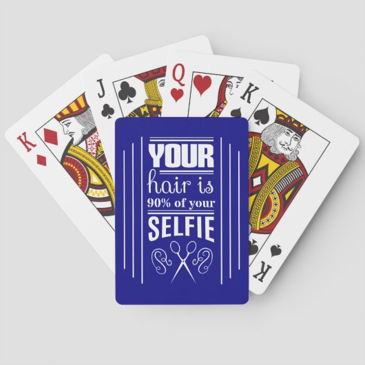 Uw haar is 90% van uw Selfie Pokerkaarten (Achterkant)
